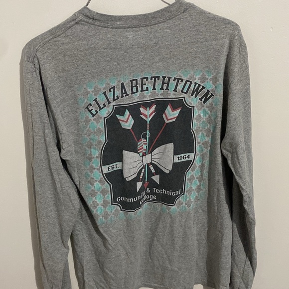 Champion- Grey Elizabethtown College Long Sleeve Shirt- Size S - Picture 4 of 4